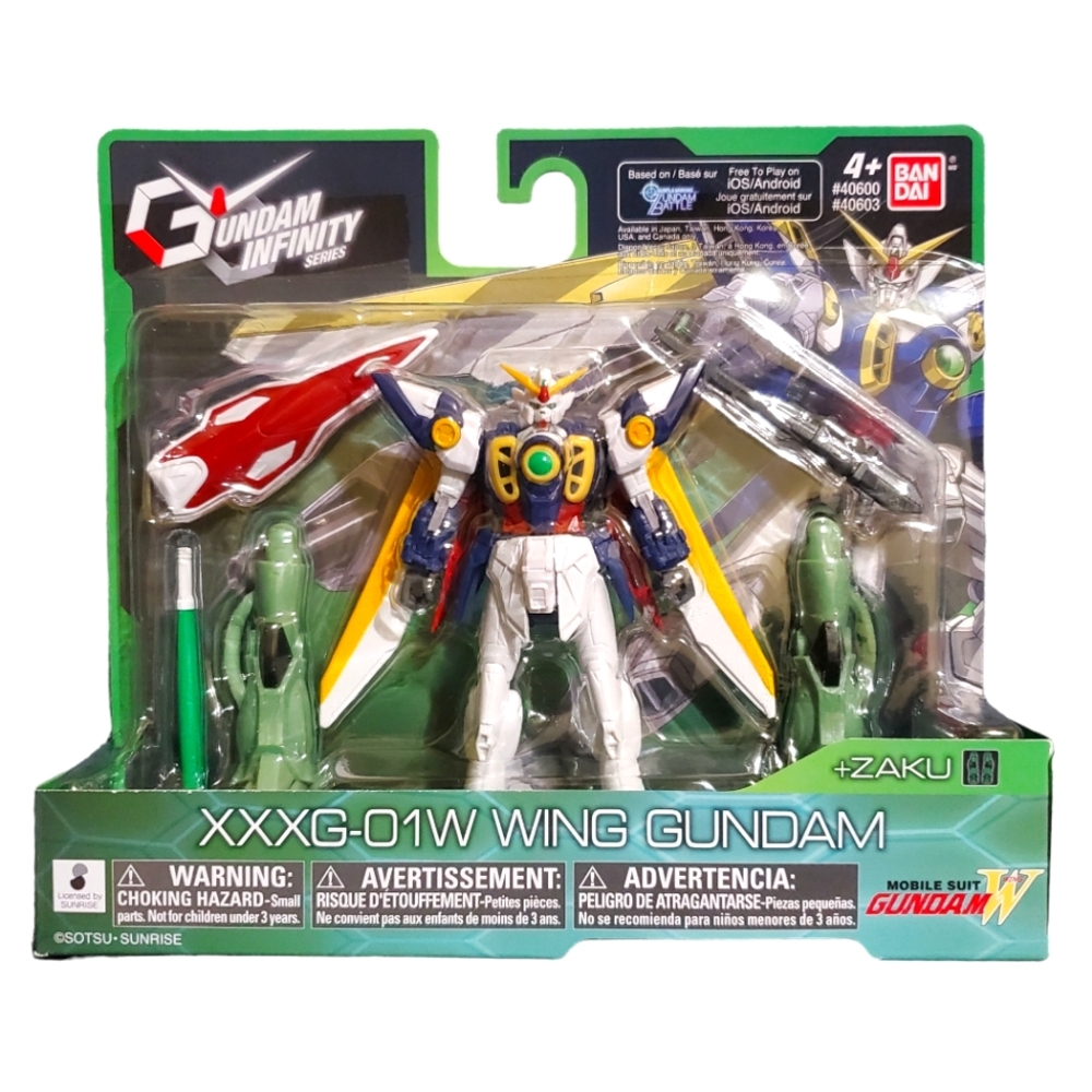BANDAI GUNDAM INFINITY  XXXG-01W WING GUNDAM ACTION FIGURE BAF ZAKU